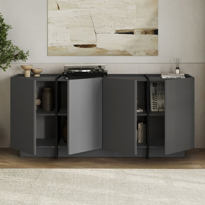 Nordure Consola Antracita y Negro